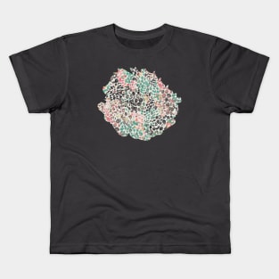 Speckled Watercolor coral green Kids T-Shirt